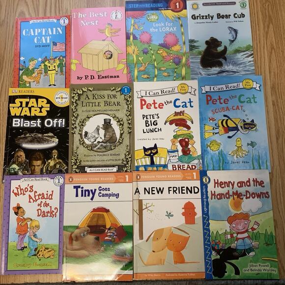 Lot of 12 Level 1 RL~Ready to-I Can Read-Step into Reading-Learn Read Books MIX - Picture 1 of 8